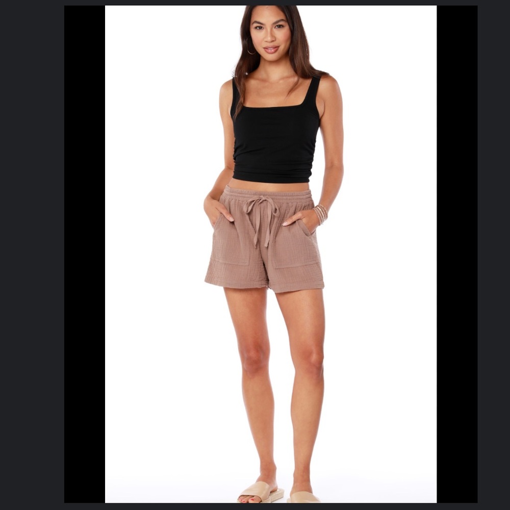 Bobi Women's gauze tan Casual Shorts